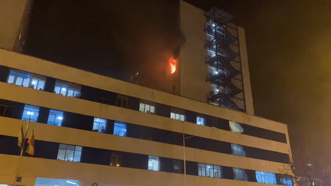 Incendio del hospital Puerta del Mar en Cadiz